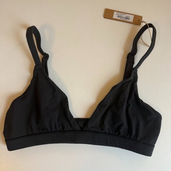 Skims Triangle Bralette Fits Everybody Black Onyx XS NWT - Picture 4 of 7